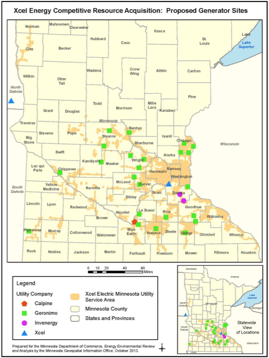 Geronimo solar sites in Minnesota
