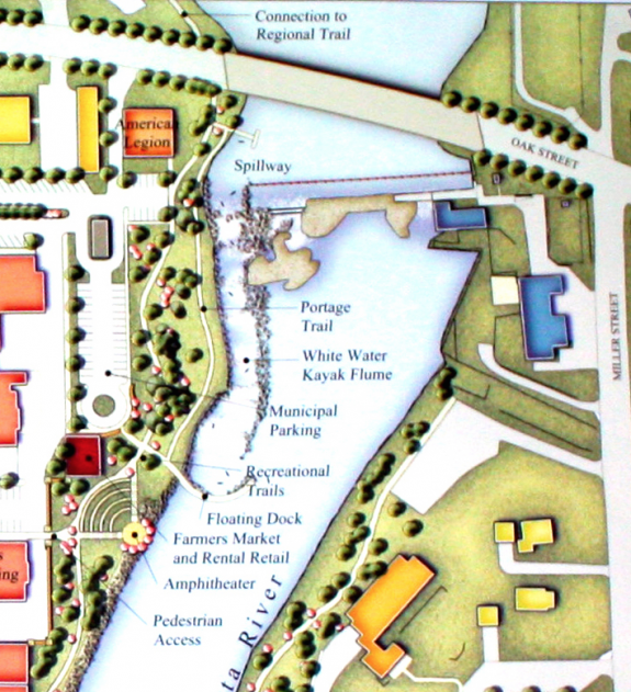 Whitewater park rendering from the early 2000s that was developed during Granite Falls' Flood Recovery Project.