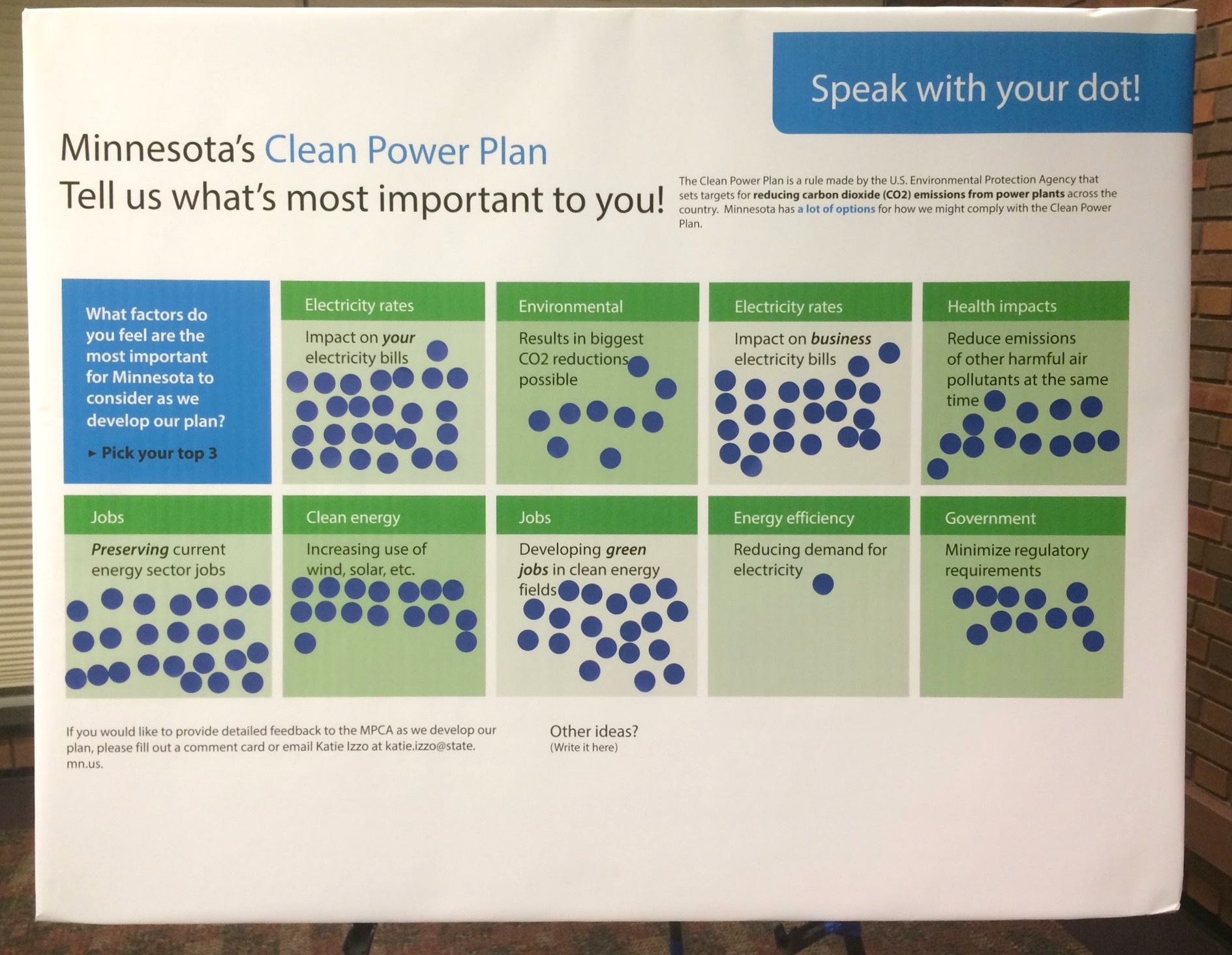 Marshall Clean Power Plan Listening Session. Photo by Amanda Smith, MPCA Air Policy Planner, Twitter.