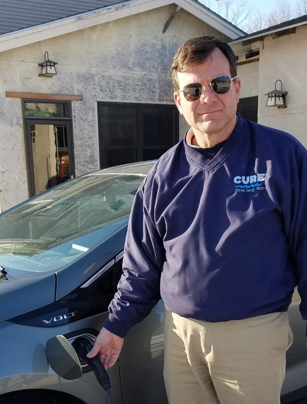 CURE member Pete with his Chevy Volt