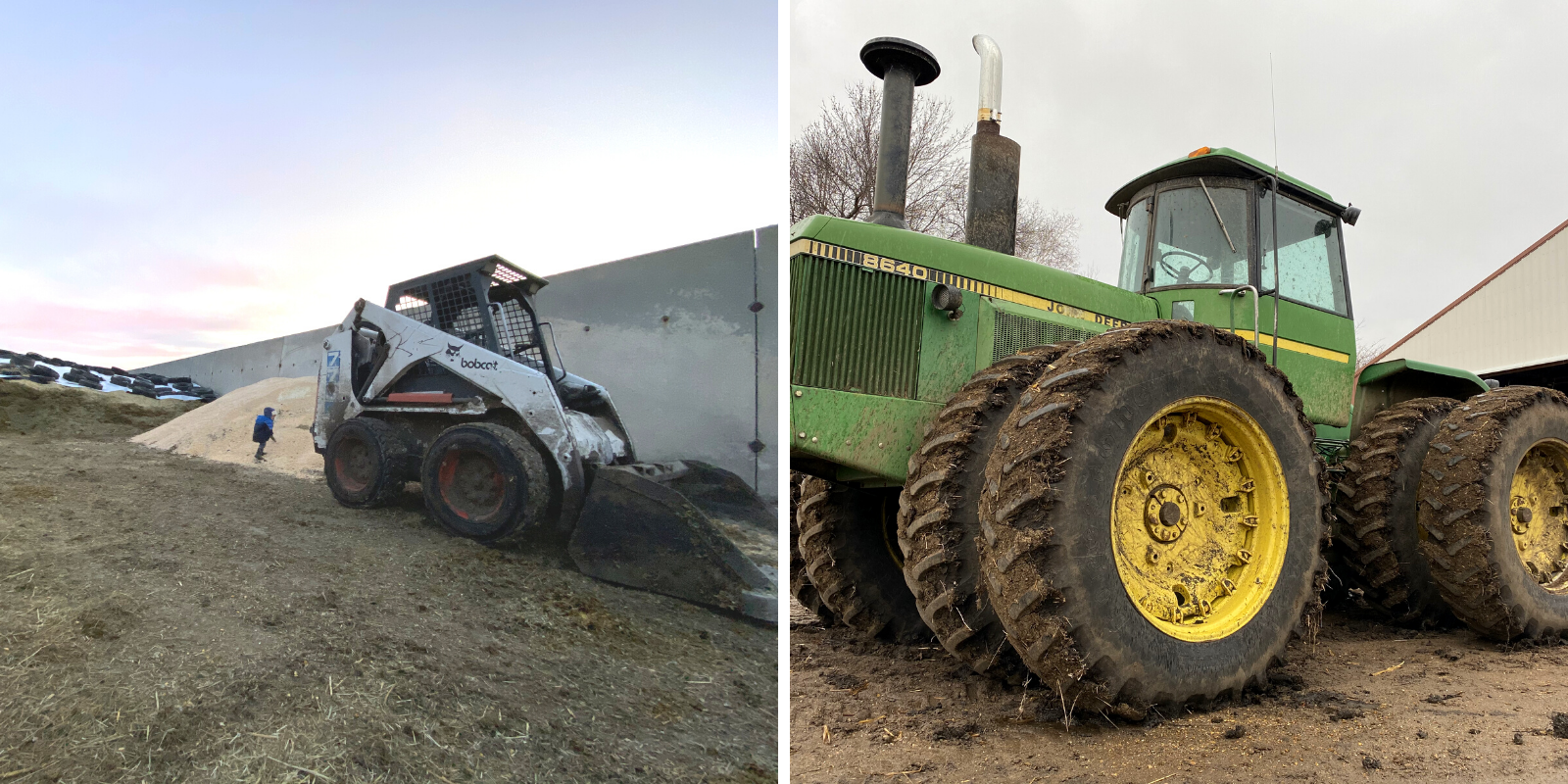 Farm equipment - skid steer & John Deere tractor