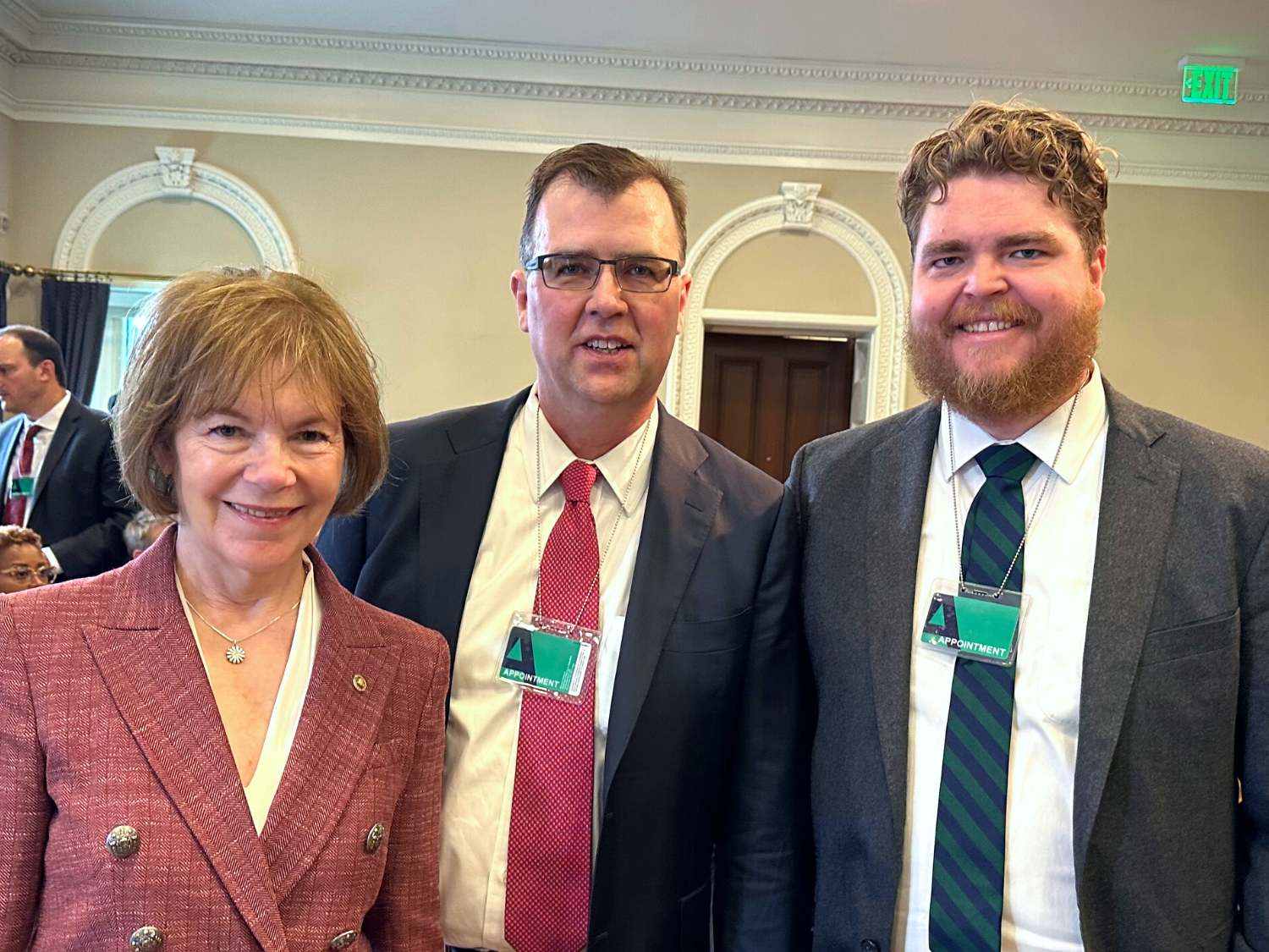 Sen. Tina Smith, Minnesota; Pete Wyckoff, Assistant Commissioner for Federal & State Energy Initiatives, Minnesota Department of Commerce; and Erik Hatlestad, Energy Democracy Director, CURE 