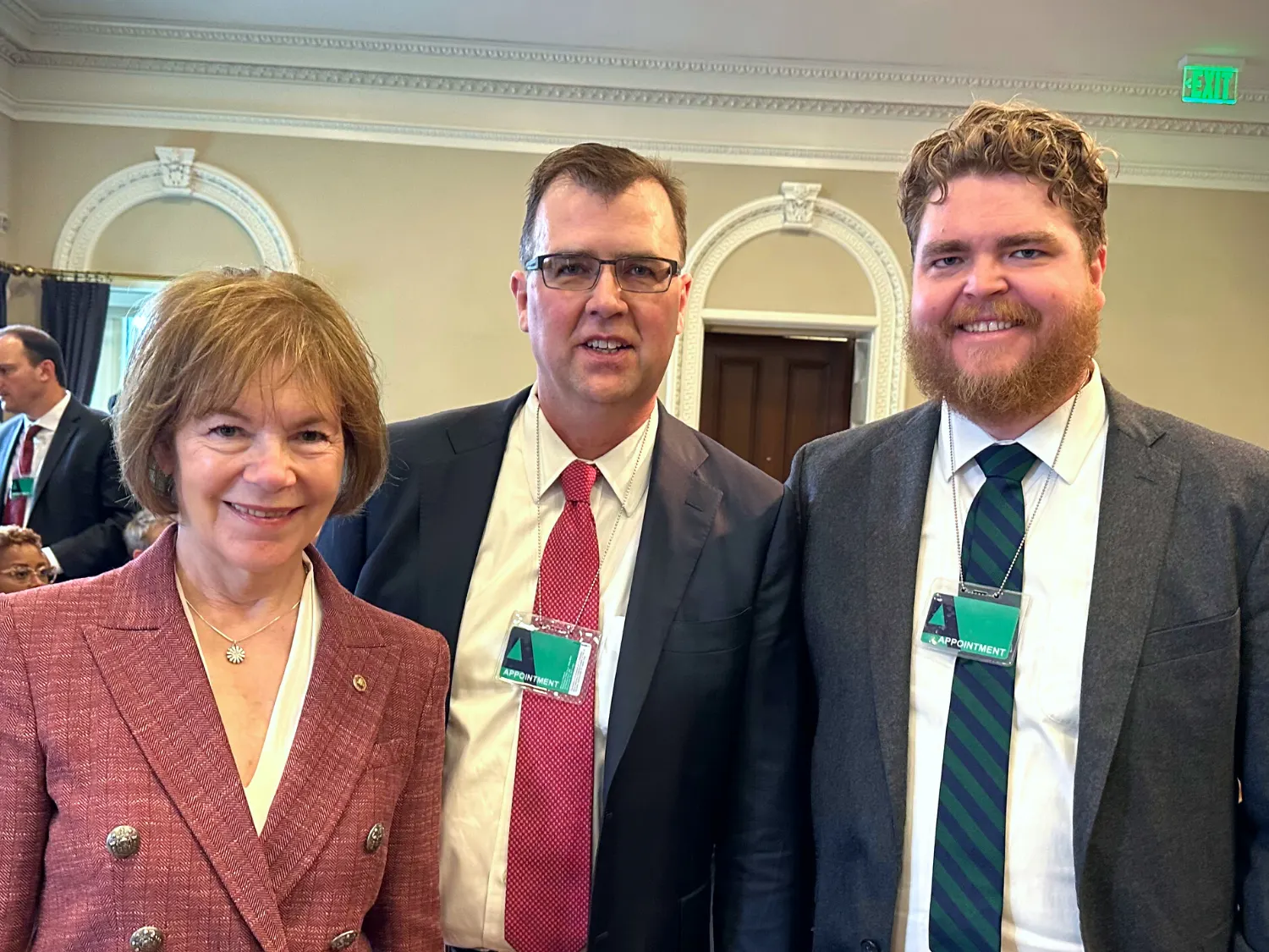 Sen. Tina Smith, Minnesota; Pete Wyckoff, Assistant Commissioner for Federal & State Energy Initiatives, Minnesota Department of Commerce; and Erik Hatlestad, Energy Democracy Director, CURE