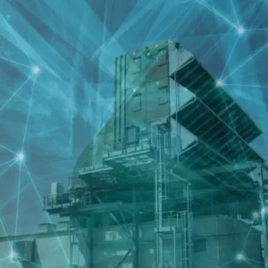 Stylized image of GRE's Cambridge peaker power plant
