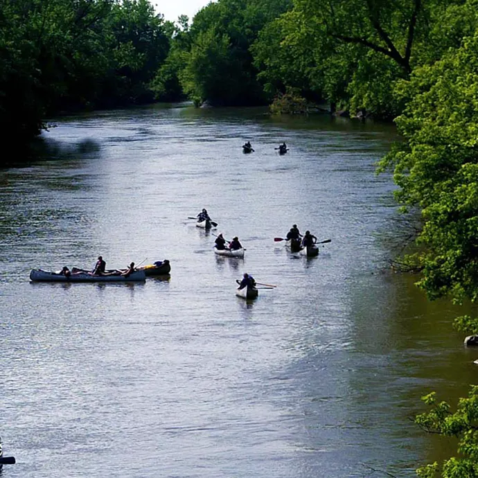 Canoes on the Minnesota River