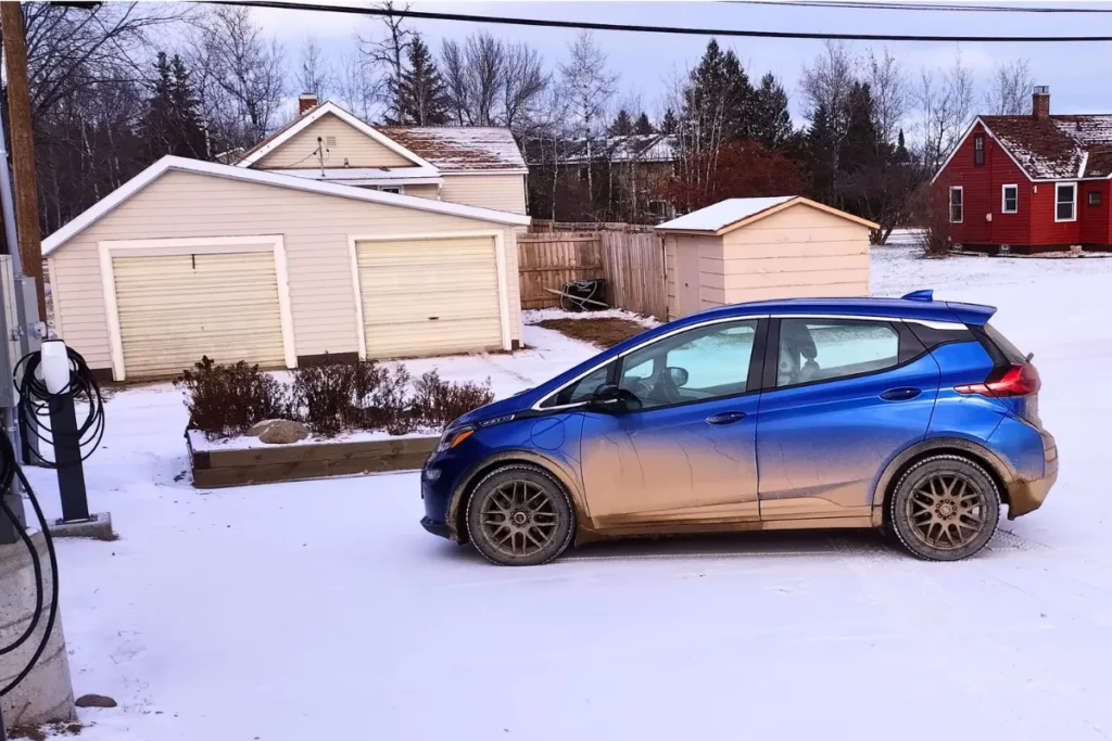 EV in Driveway