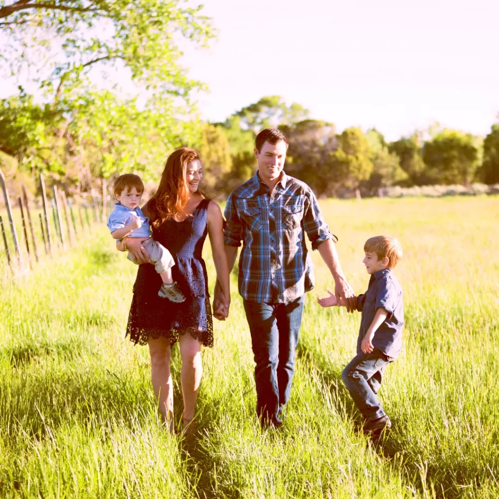 Rural Family in Pasture