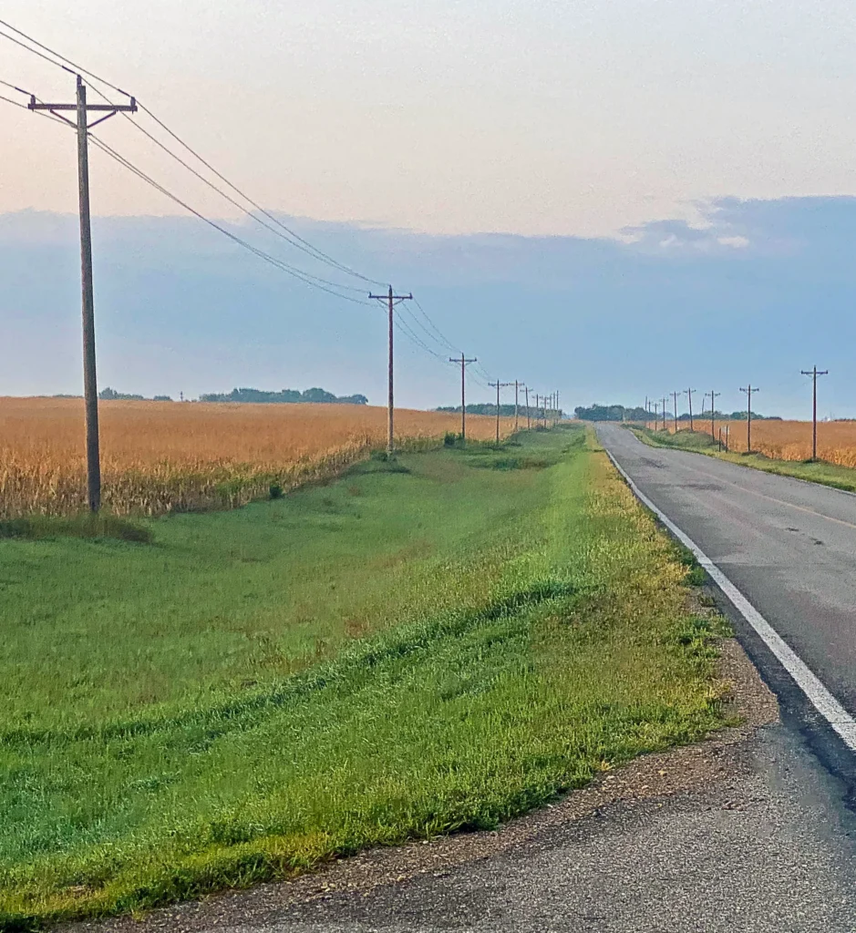 Rural Highway with Electric Poles on sides