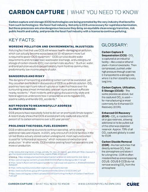 CARBON CAPTURE: What You Need to Know Part 2 Fact Sheet