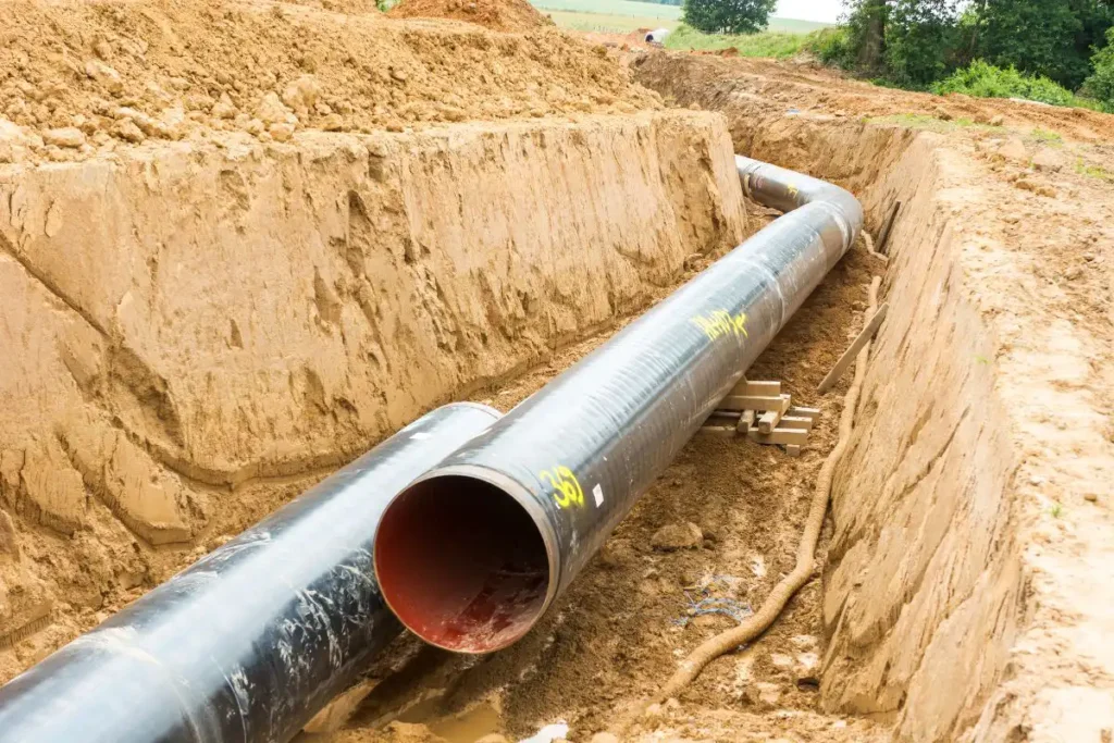 pipeline in trench