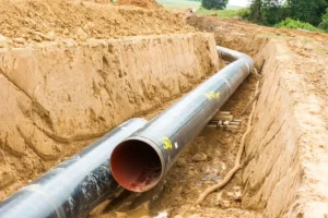 pipeline in trench