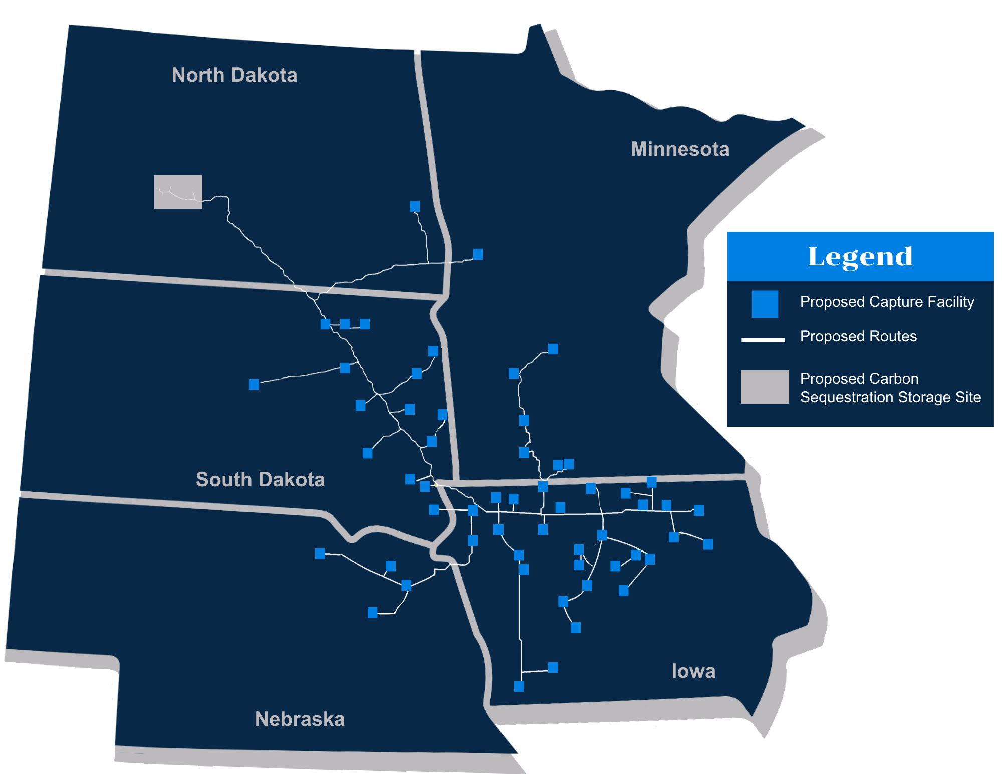 Summit Planned Carbon Pipeline Map