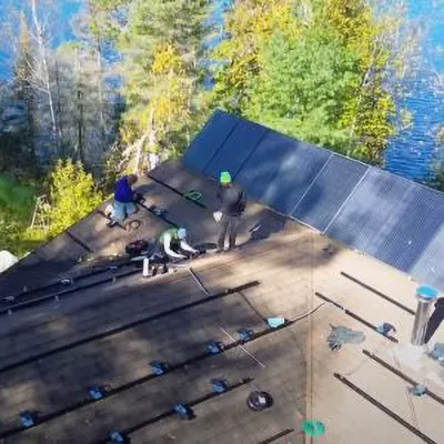 Solar Panels being installed on a roof