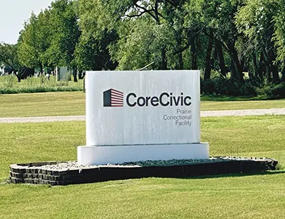 CoreCivic Sign at Appleton Detention Center
