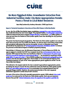 No More Piggyback Rides: Water Permit Issue Brief